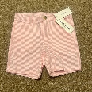 NWT Janie & Jack Seersucker Shorts Pink/White